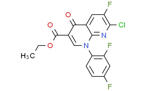 1-(2,4-二氟苯基)-7-Cl-6-F-4-O-羟吡啶[2,3-b]吡啶-3-甲酸乙酯