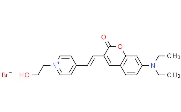 Pyridinium, 4-[2-[7-(diethylamino)-2-oxo-2H-1-benzopyran-3-yl]ethenyl]-1-(2-hydroxyethyl)-, bromide