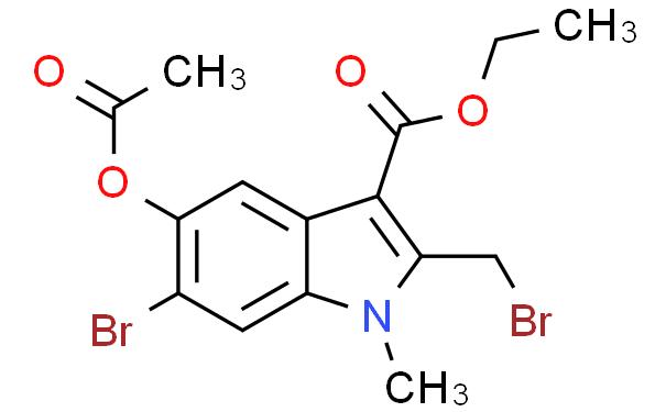 5-乙酰氧基-6-溴-2-溴甲基-1-甲基吲哚-3-甲酸乙酯