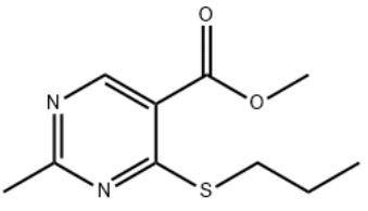 5-Pyrimidinecarboxylic acid, 2-methyl-4-(propylthio)-, methyl ester