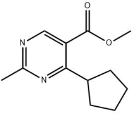 5-Pyrimidinecarboxylic acid, 4-cyclopentyl-2-methyl-, methyl ester