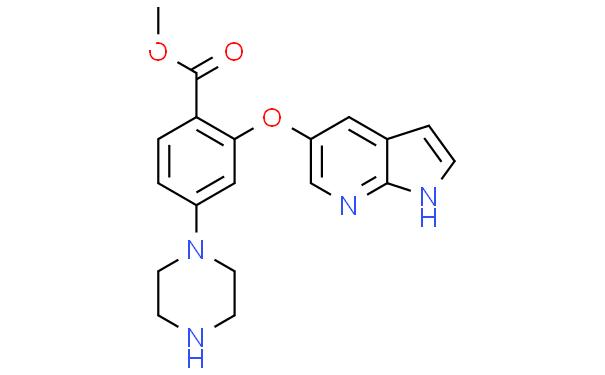 methyl 2-(1H-pyrrolo[2,3-b]pyridin-5-yloxy)-4-(piperazin-1-yl)benzoate