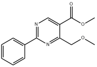 5-Pyrimidinecarboxylic acid, 4-(methoxymethyl)-2-phenyl-, methyl ester
