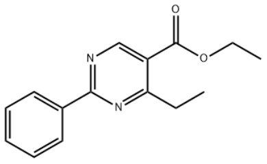 5-Pyrimidinecarboxylic acid, 4-ethyl-2-phenyl-, ethyl ester