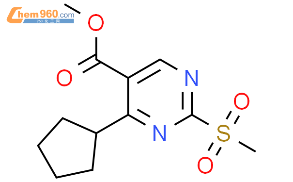 METHYL 4-CYCLOPENTYL-2-(METHYLSULFONYL)PYRIMIDINE-5-CARBOXYLATE