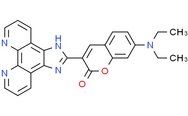 2H-1-Benzopyran-2-one, 7-(diethylamino)-3-(1H-imidazo[4,5-f][1,10]phenanthrolin-2-yl)-