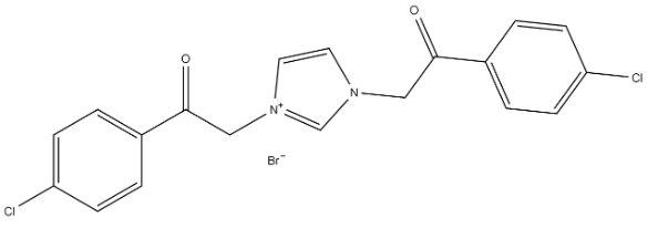 3-[2-(6-Chloro-1l3-chlorinin-3-yl)-2-oxo-ethyl]-1-[2-(4-chloro-phenyl)-2-oxo-ethyl]-3H-imidazol-1-ium; bromide