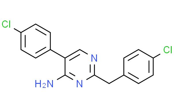 4-Pyrimidinamine, 5-(4-chlorophenyl)-2-[(4-chlorophenyl)methyl]-