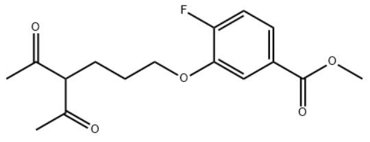Benzoic acid, 3-[(4-acetyl-5-oxohexyl)oxy]-4-fluoro-, methyl ester