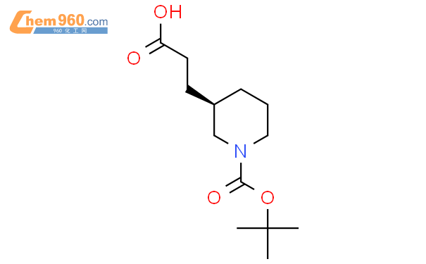 3-Piperidinepropanoic acid, 1-[(1,1-dimethylethoxy)carbonyl]-, (3R)-