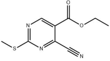 5-Pyrimidinecarboxylic acid, 4-cyano-2-(methylthio)-, ethyl ester