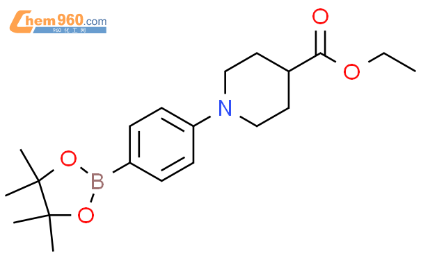 4-Piperidinecarboxylic acid, 1-[4-(4,4,5,5-tetramethyl-1,3,2-dioxaborolan-2-yl)phenyl]-, ethyl ester