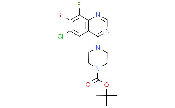 叔丁基4-(7-溴-6-氯-8-氟喹唑啉-4-基)哌嗪-1-甲酸酯