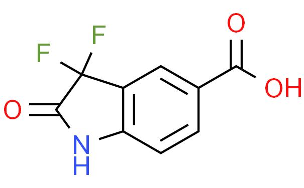 1H-indole-5-carboxylic acid, 3,3-difluoro-2,3-dihydro-2-oxo-