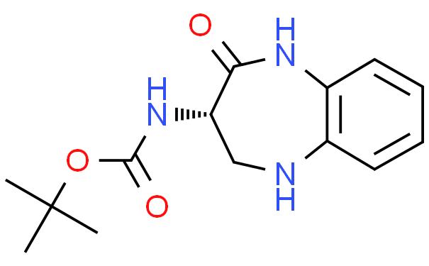 Carbamic acid, N-[(3S)-2,3,4,5-tetrahydro-2-oxo-1H-1,5-benzodiazepin-3-yl]-, 1,1-dimethylethyl ester