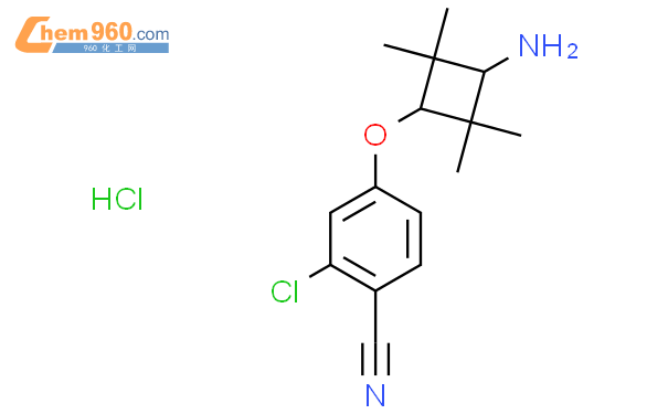 4-((1r,3r)-3-amino-2,2,4,4-tetramethylcyclobutoxy)-2-chlorobenzonitrile hydrochloride