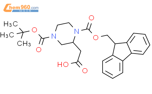 4-Boc-1-Fmoc-2-Piperazine acetic acid