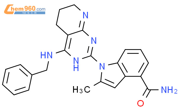 H-Indole-4-carboxamide, 2-methyl-1-[5,6,7,8-tetrahydro-4-[(phenylmethyl)amino]pyrido[2,3-d]pyrimidin-2-yl]-