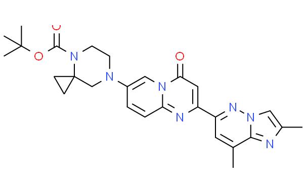 4,7-Diazaspiro[2.5]octane-4-carboxylic acid, 7-[2-(2,8-dimethylimidazo[1,2-b]pyridazin-6-yl)-4-oxo-4H-pyrido[1,2-a]pyrimidin-7-yl]-, 1,1-dimethylethyl ester