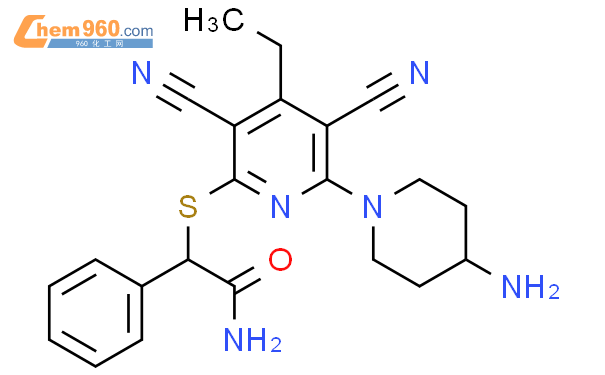 Benzeneacetamide, α-[[6-(4-amino-1-piperidinyl)-3,5-dicyano-4-ethyl-2-pyridinyl]thio]-