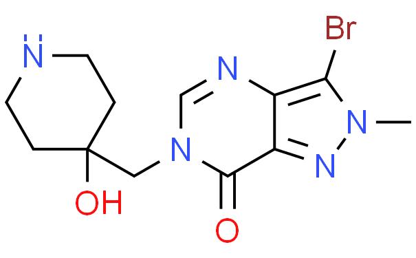 3-Bromo-6-((4-hydroxypiperidin-4-yl)methyl)-2-methyl-2,6-dihydro-7H-pyrazolo[4,3-d]pyrimidin-7-one
