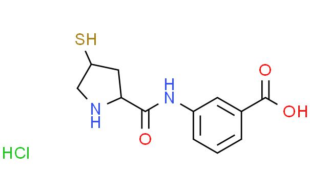 3-[(2S,4S)-4-巯基吡咯烷-2-羰酰胺基]苯甲酸盐酸盐