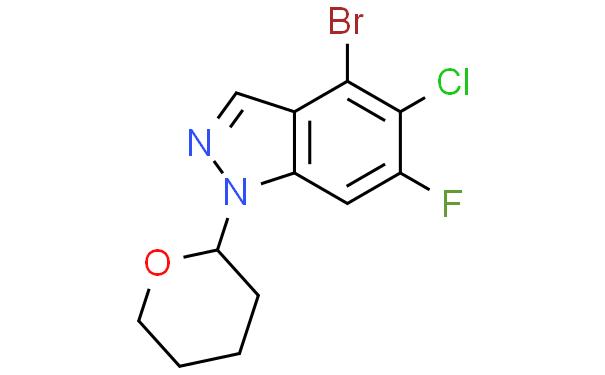 4-BROMO-5-CHLORO-6-F LUORO-1 -(TETRAHYDRO-2H-PYRAN-2-YL)-1 H-INDAZOLE