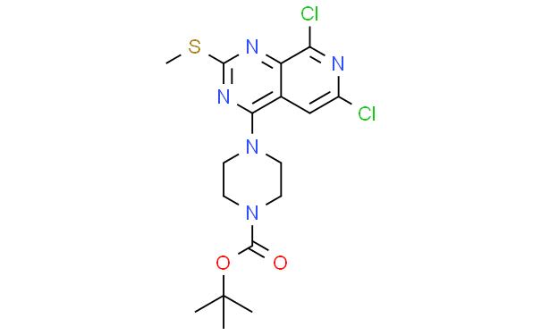 4-(6,8-二氯-2-(甲硫基)吡啶并[3,4-d]嘧啶-4-基)哌嗪-1-甲酸叔丁酯
