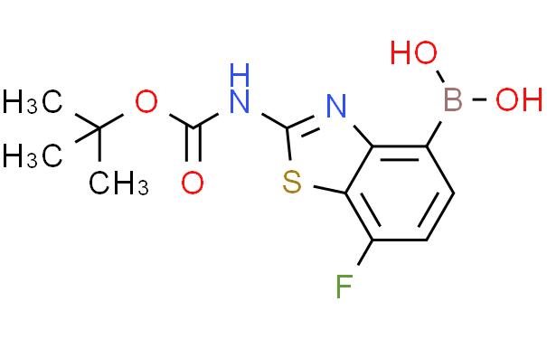2-(tert-butoxycarbonylamino)-7-fluoro-1,3-benzothiazol-4-yl]boronic acid