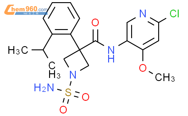 3-Azetidinecarboxamide, 1-(aminosulfonyl)-N-(6-chloro-4-methoxy-3-pyridinyl)-3-[2-(1-methylethyl)phenyl]-