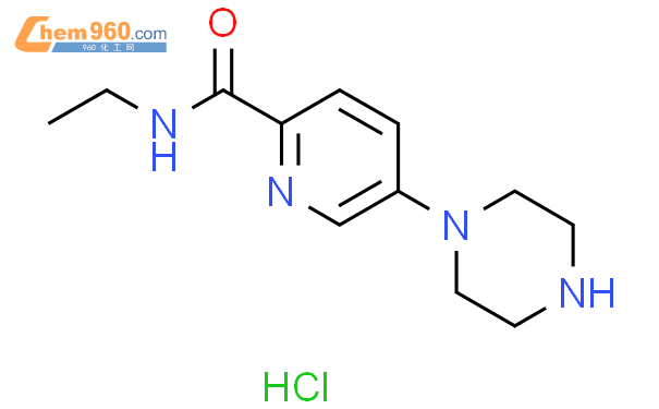 2-Pyridinecarboxamide, N-ethyl-5-(1-piperazinyl)-, hydrochloride (1:2)