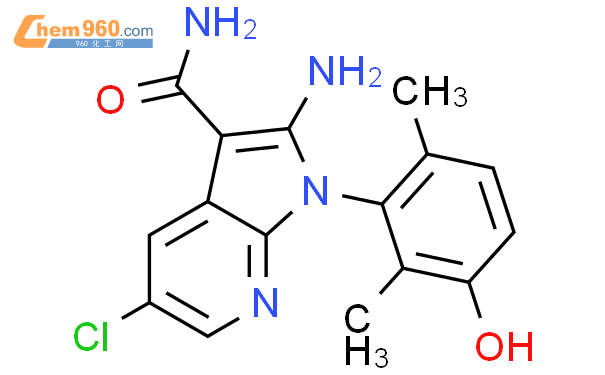 1H-Pyrrolo[2,3-b]pyridine-3-carboxamide, 2-amino-5-chloro-1-(3-hydroxy-2,6-dimethylphenyl)-