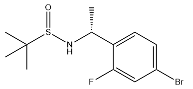 2-methyl-propane-2-sulfinic acid [(R)-1-(4-bromo-2-fluoro-phenyl)-ethyl]-amide