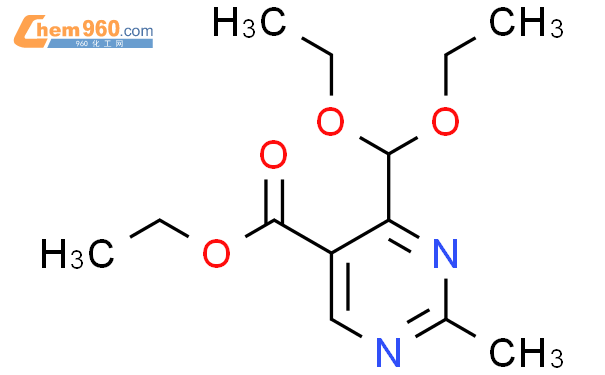 5-Pyrimidinecarboxylic acid, 4-(diethoxymethyl)-2-methyl-, ethyl ester