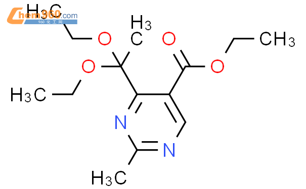 5-Pyrimidinecarboxylic acid, 4-(1,1-diethoxyethyl)-2-methyl-, ethyl ester