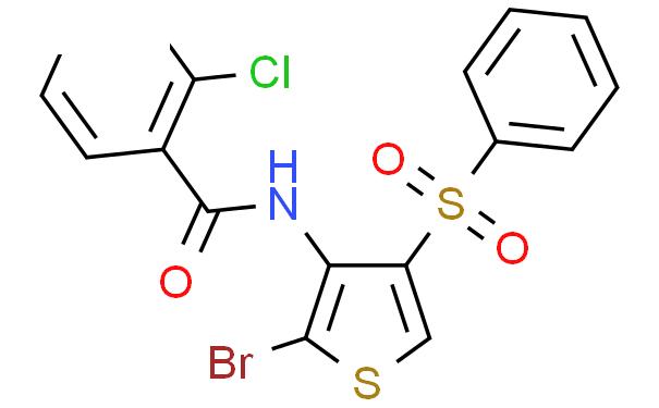 Benzamide, N-[2-bromo-4-(phenylsulfonyl)-3-thienyl]-2-chloro-