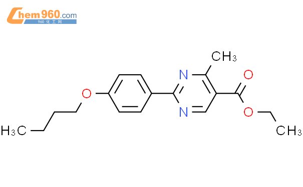 5-Pyrimidinecarboxylic acid, 2-(4-butoxyphenyl)-4-methyl-, ethyl ester