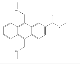 2-Anthracenecarboxylic acid, 9,10-bis[(methylamino)methyl]-, methyl ester