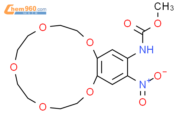 Carbamicacid,(2,3,5,6,8,9,11,12-octahydro-16-nitro-1,4,7,10,13-benzopentaoxacyclopentadecin-15-yl)-,methyl ester (9CI)