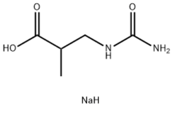 Propanoic acid, 3-[(aminocarbonyl)amino]-2-methyl-, sodium salt (1:1)