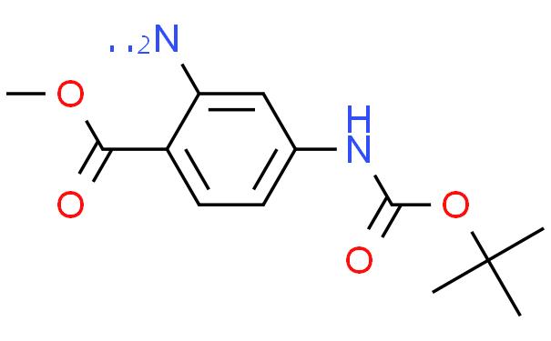 Benzoic acid, 2-aMino-4-[[(1,1-diMethylethoxy)carbonyl]aMino]-, Methyl ester