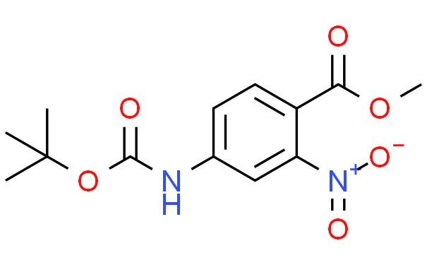 Benzoic acid, 4-[[(1,1-dimethylethoxy)carbonyl]amino]-2-nitro-, methyl ester