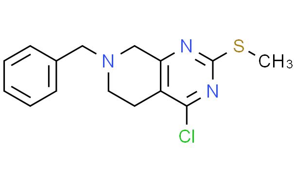 7-benzyl-4-chloro-2-(methylthio)-5,6,7,8-tetrahydropyrido[3,4-d]pyrimidine