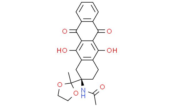 Acetamide,N-[1,2,3,4,6,11-hexahydro-5,12-dihydroxy-2-(2-methyl-1,3-dioxolan-2-yl)-6,11-dioxo-2-naphthacenyl]-,(R)-