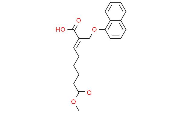 (E)-8-methoxy-2-((naphthalen-1-yloxy)methyl)-8-oxooct-2-enoic acid